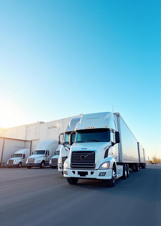 Modern logistics fleet at a Plano TX distribution hub