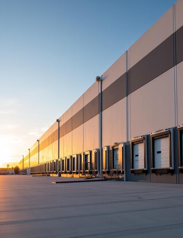Exterior of our modern Plano TX logistics warehouse